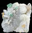 Stepped, Green Fluorite on Quartz - Fluorescent #45927-2